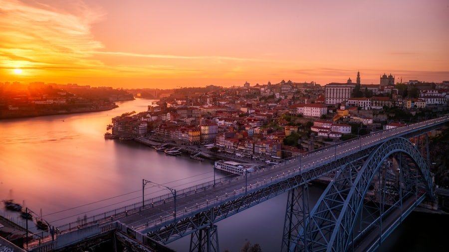 Lisbon sunset rooftops